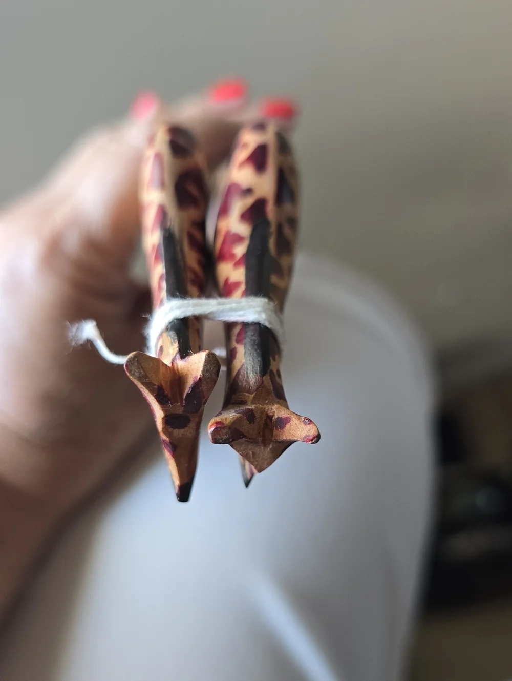 Handmade African salad serving set